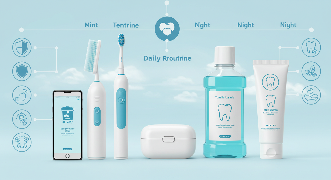 "최신 구강관리 루틴"에 대한 이미지입니다.