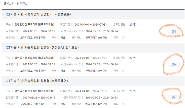 미래내일 일경험 사업