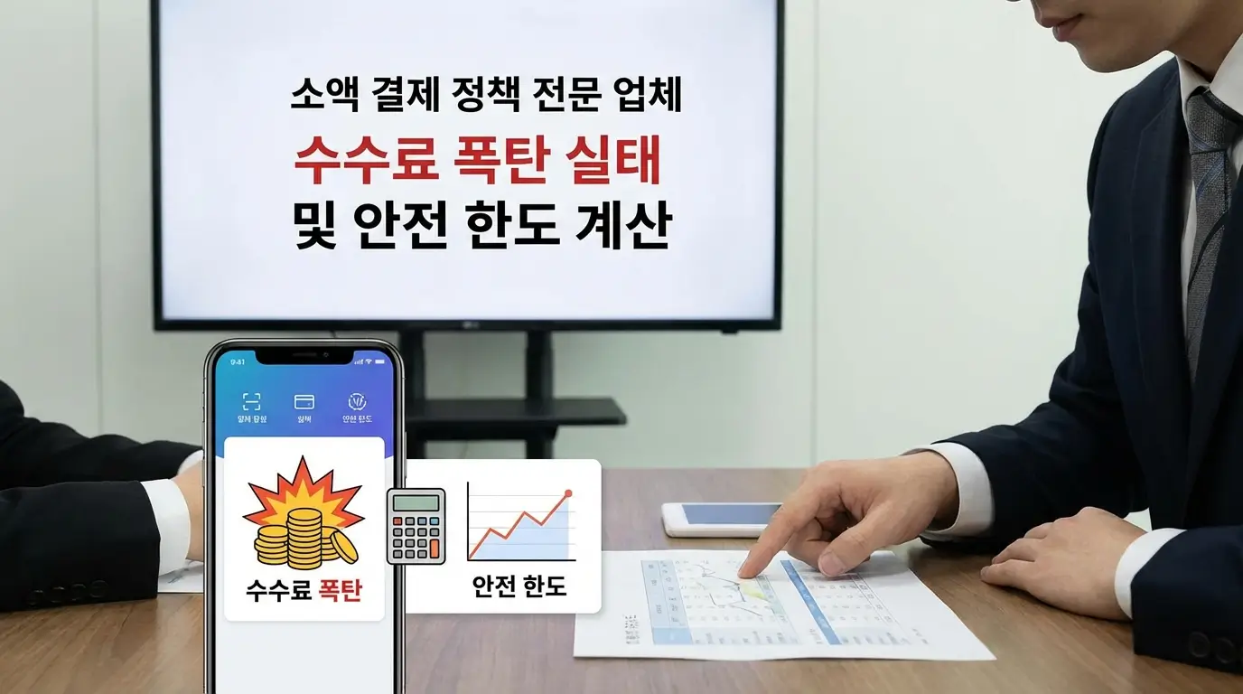 소액 결제 정책 전문 업체 수수료 폭탄 실태 및 안전 한도 계산