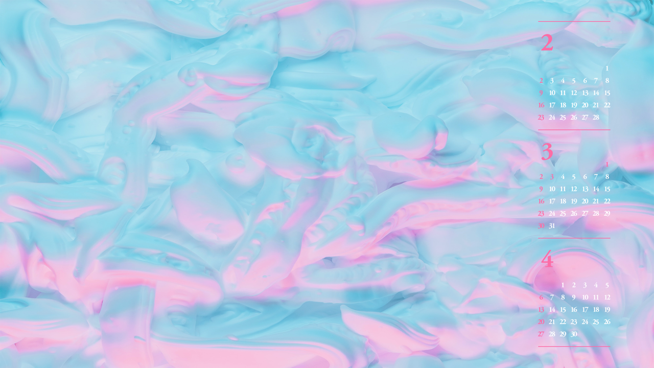 08 핑크 추상 B - 2025년3월 노트북배경화면