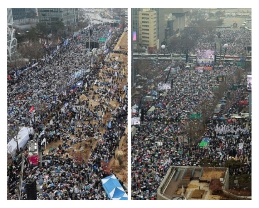 윤석열 탄핵 반대 및 촉구 집회