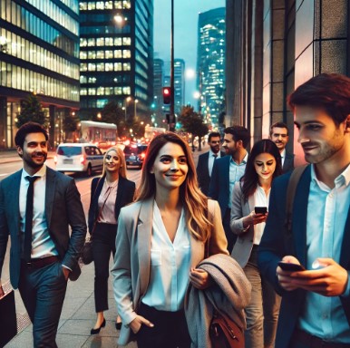 퇴근하는 직장인 사진