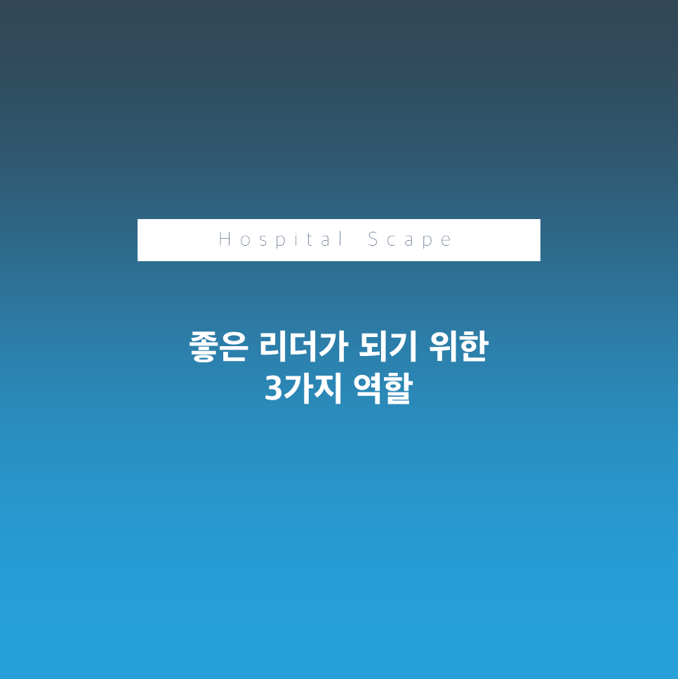 병원 리더십-리더의 역할-의료기관 리더-리더의 자격-리더가 해야 하는 일