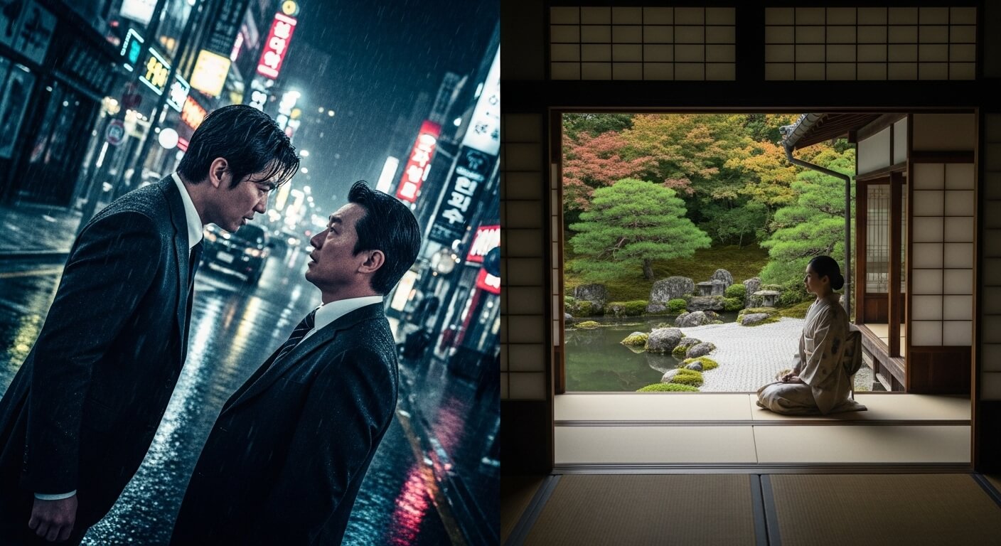 한국영화와 일본영화의 스타일 차이