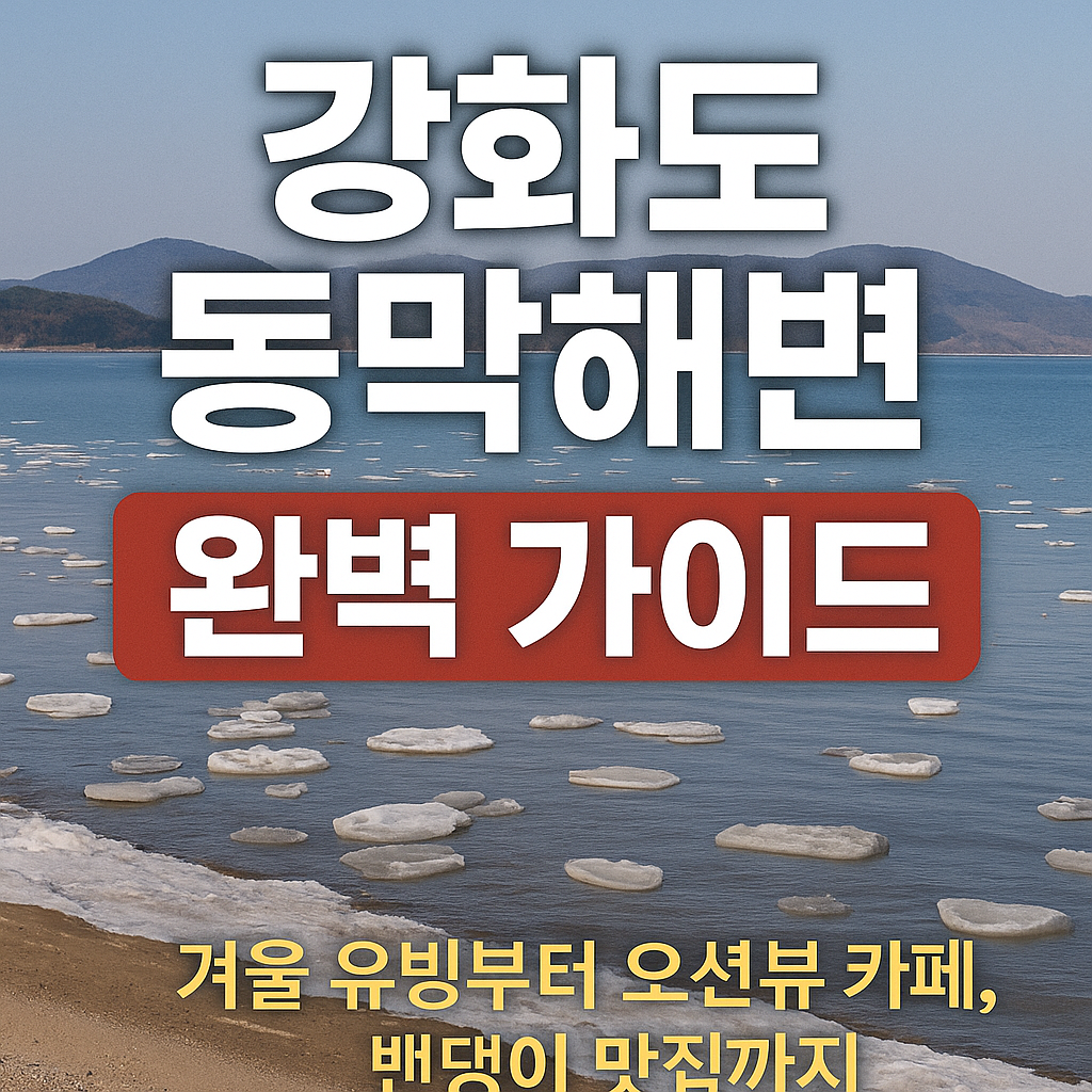 겨울 유빙 + 오션뷰 카페 + 밴댕이 먹으러 가는 여행.
강화도 겨울의 핵심만 한 장에 담았습니다.