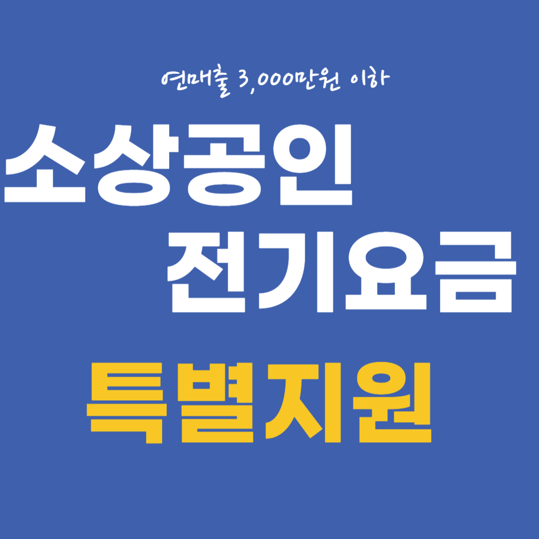 2024년 소상공인 전기요금 특별지원 대상 및 금액 확인