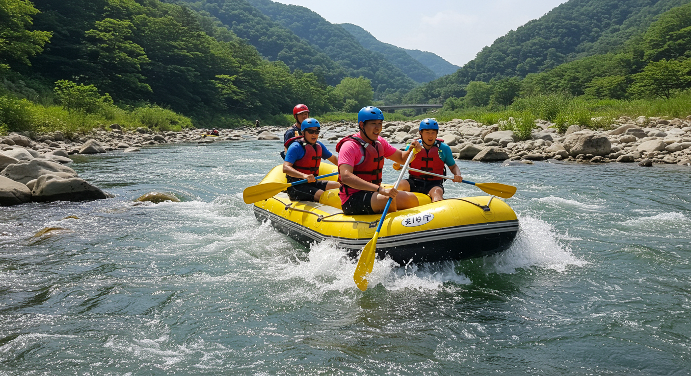 인제 내린천 래프팅 계곡