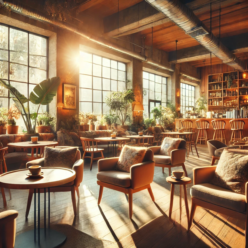 따듯한 실내 카페