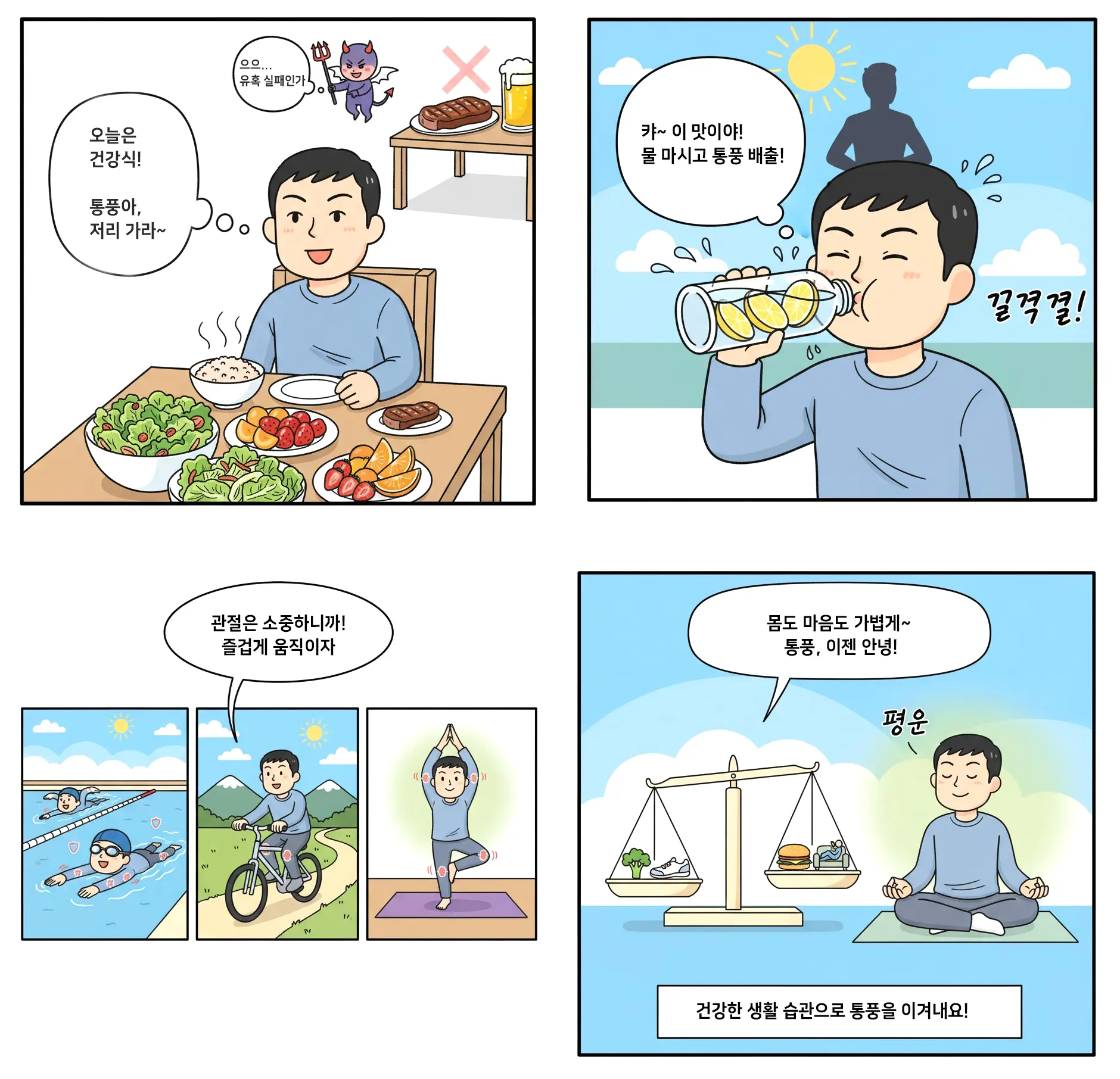 의사가 권하는 통풍 치료 생활 루틴 전략