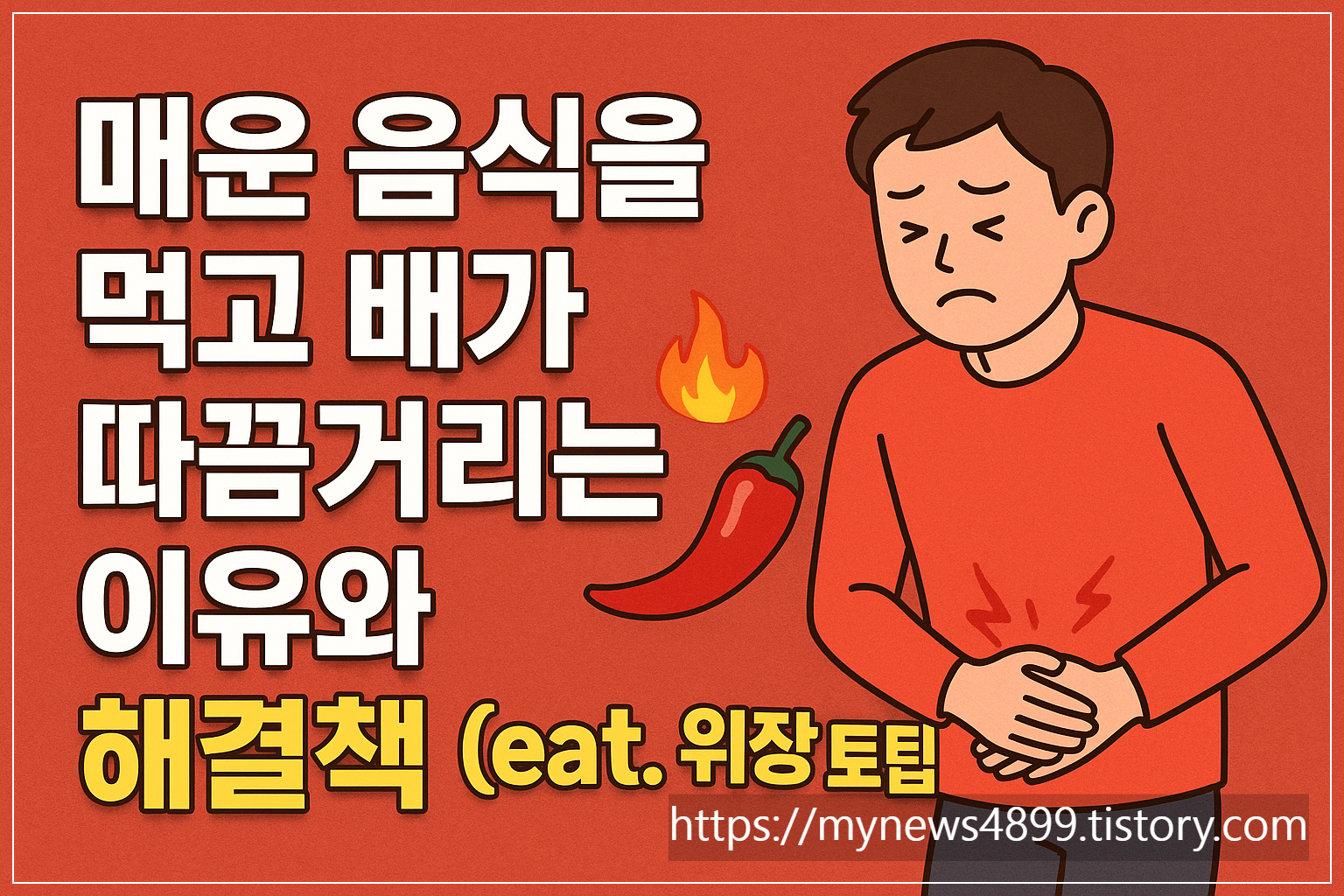 매운음식먹고 배가따끔거리는이유/사진