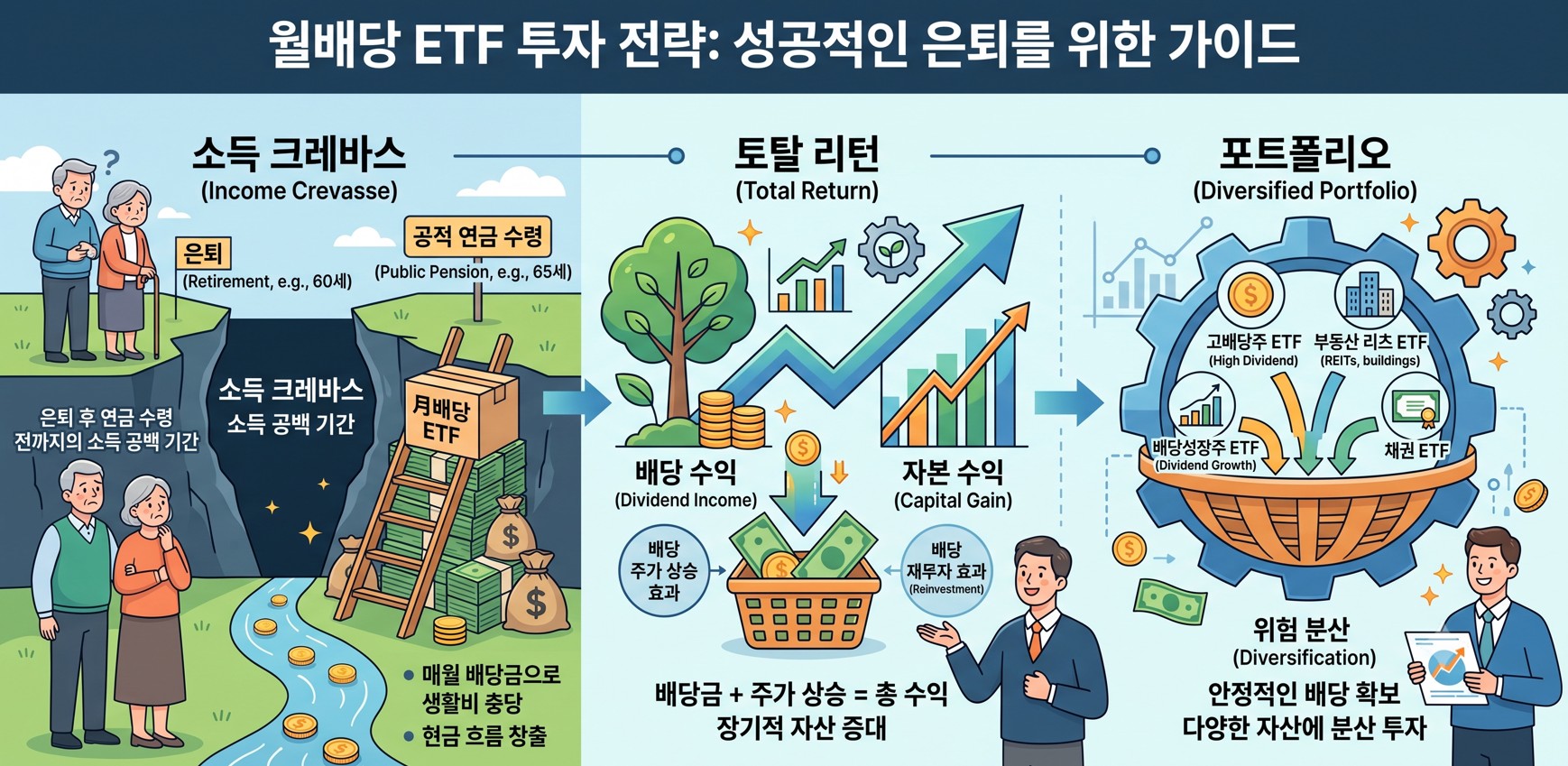 성공적 은퇴위한 월배당 ETF 투자 가이드