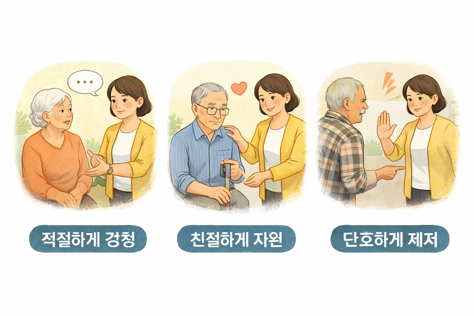 문제행동 유형별 강사의 개입 원칙