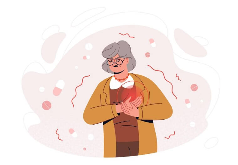 심근경색이 온 할머니