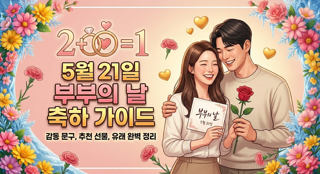 ▲ 부부의 날 완벽 가이드: 5월 21일 의미, 감동 문구, 추천 선물 총정리