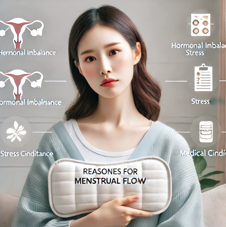 생리 때문에 근심어린 여성