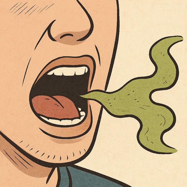 입냄새를 표현한 이미지