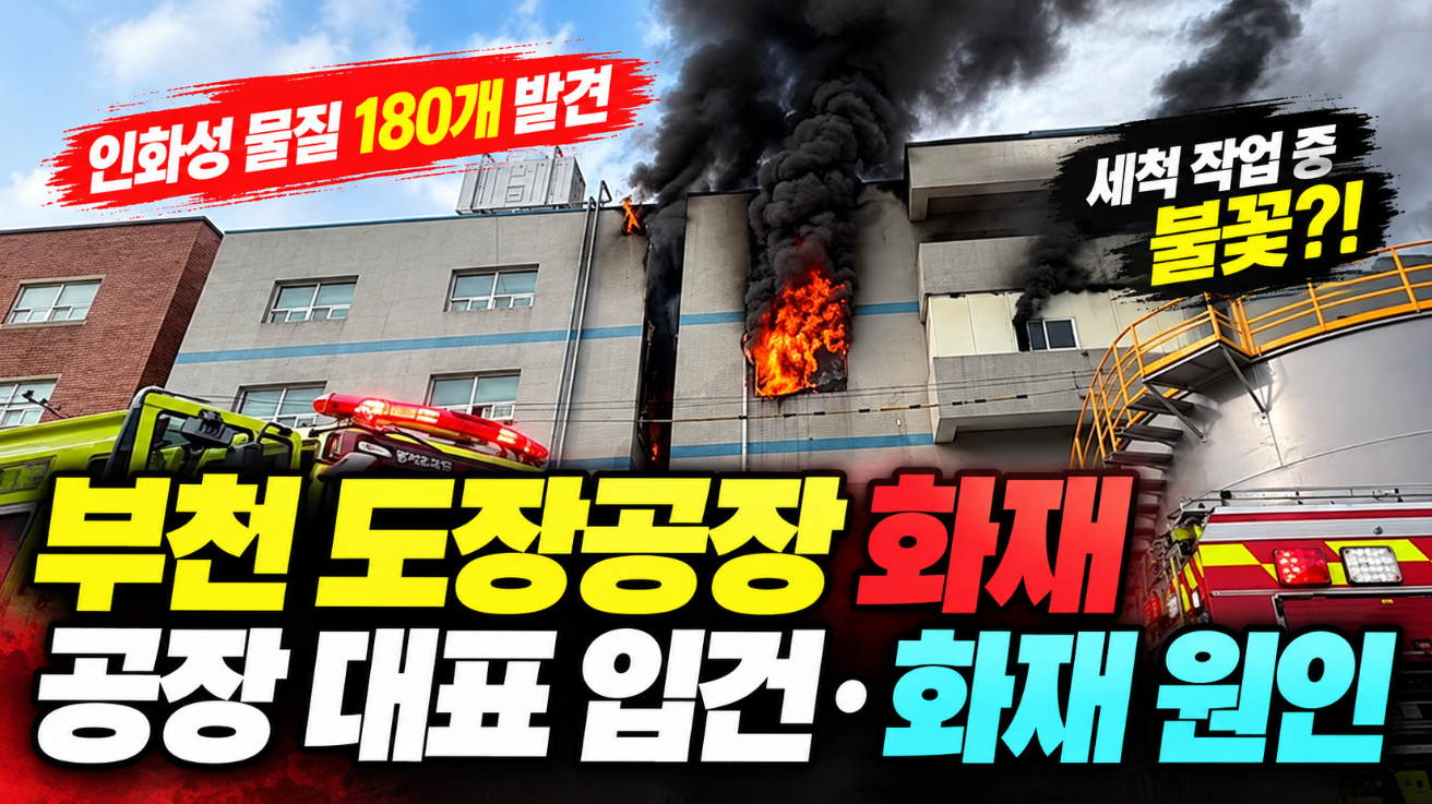 부천 도장공장 화재｜공장 대표 입건&middot;화재 원인