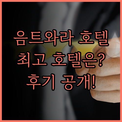음트와라 최고의 호텔은 어디일까요?