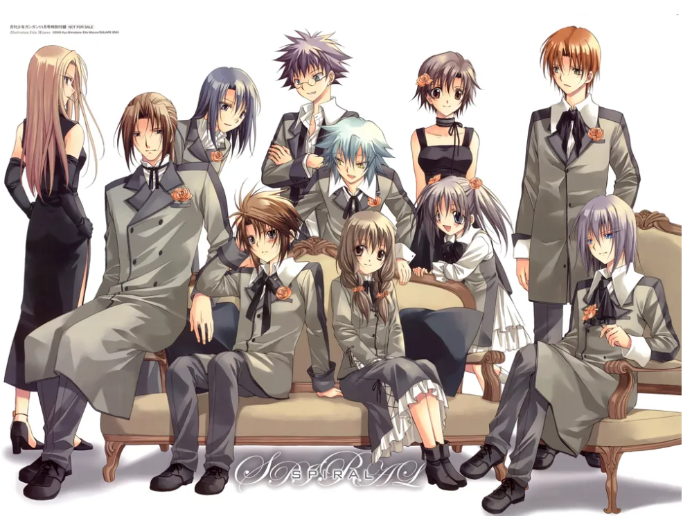 스파이럴 추리의 띠 등장인물들 포스터