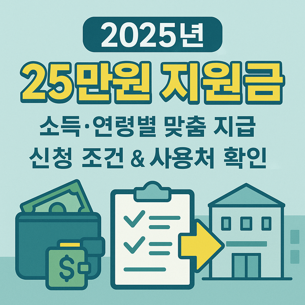 2025년 25만원 지원금 신청 시작! 조건부터 지급일정까지 총정리