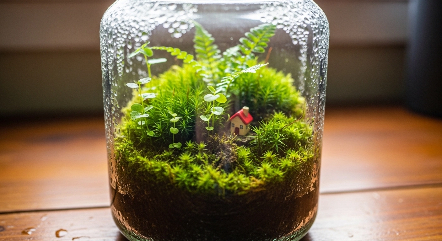 식물 킬러도 성공! 다 먹은 잼 병으로 책상 위 '이끼 정원(테라리움)' 만들기