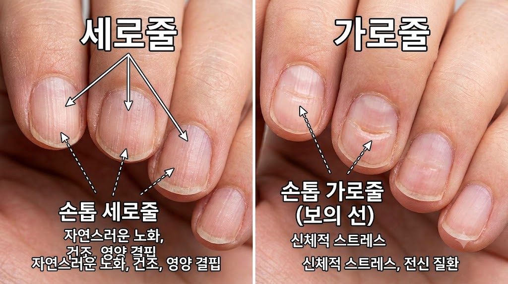 손톱 세로줄 가로줄