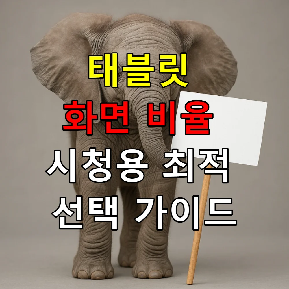 태블릿 화면 비율 영상 시청용 최적 선택 가이드