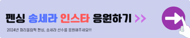 펜싱 송세라 인스타 응원하기