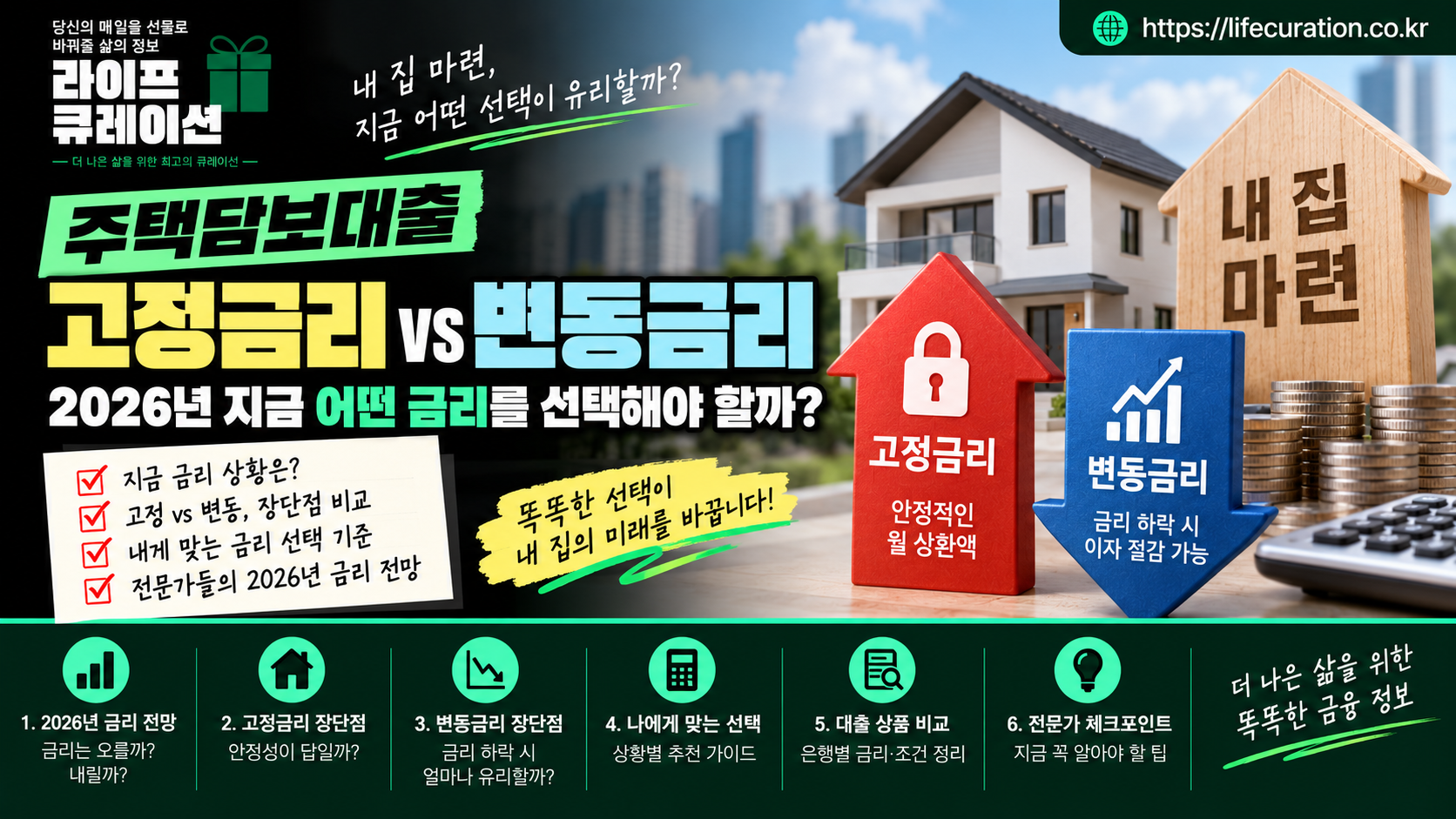 주택담보대출 고정금리 변동금리 비교