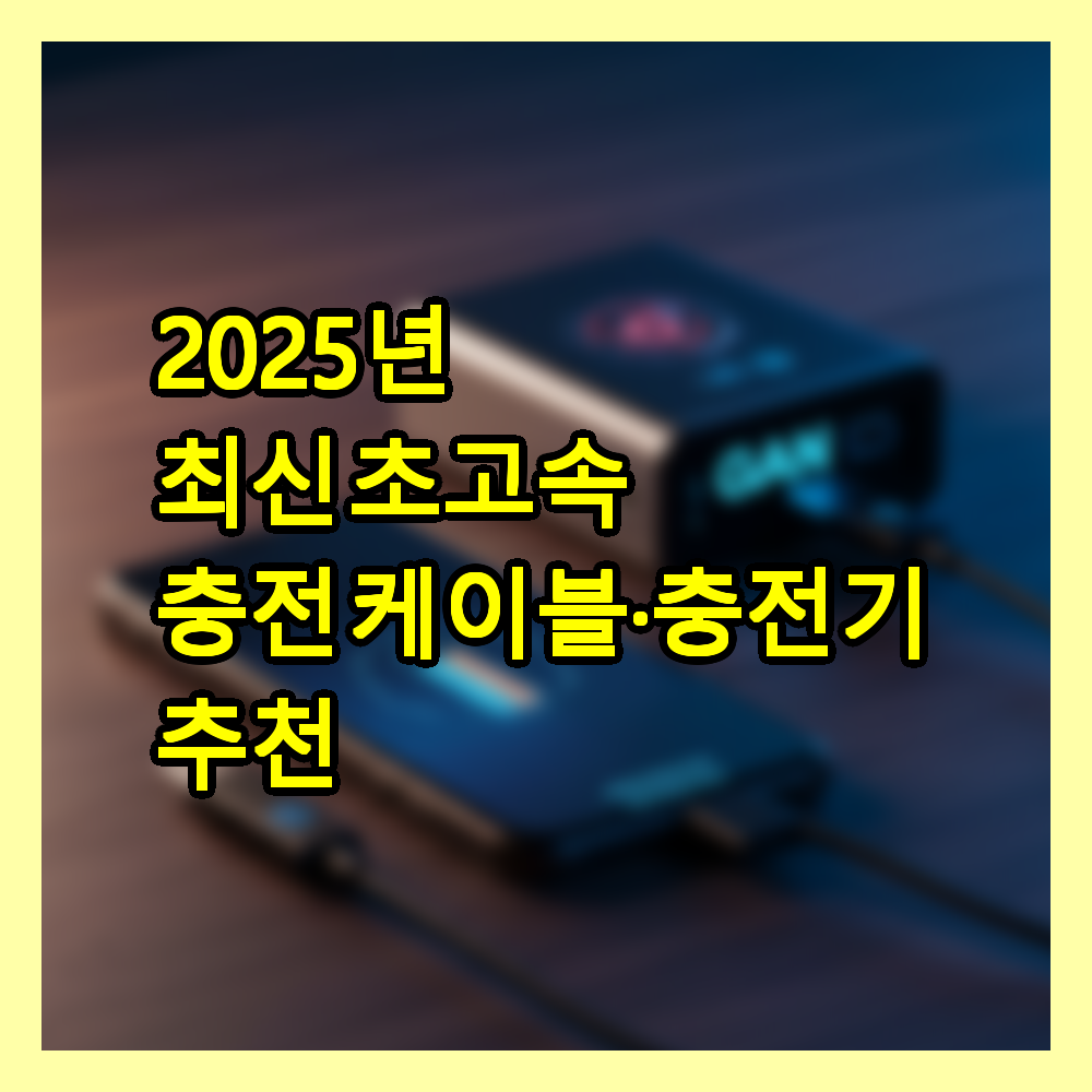 2025년 최신 초고속 충전 케이블·충전기 추천