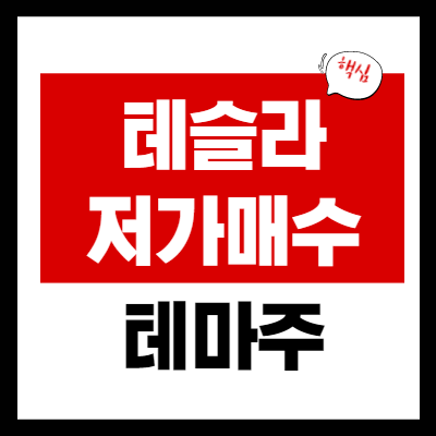 테슬라 관련주 - 테슬라 급락 - 저가 매수 5 종목 정리