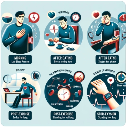 상황별 증상 발생 시간대 정리