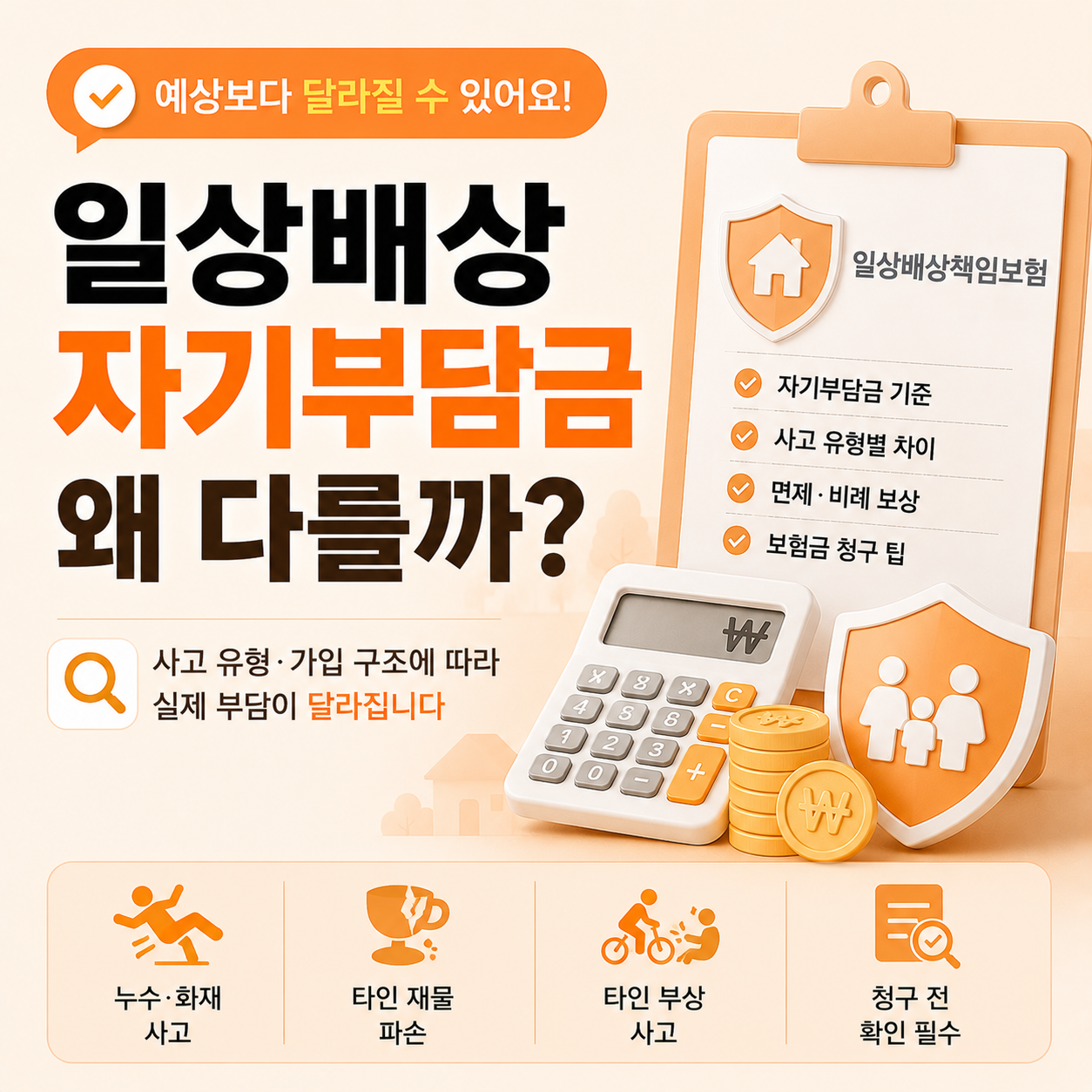 일상배상책임보험 자기부담금 다시 확인해야 하는 상황 안내