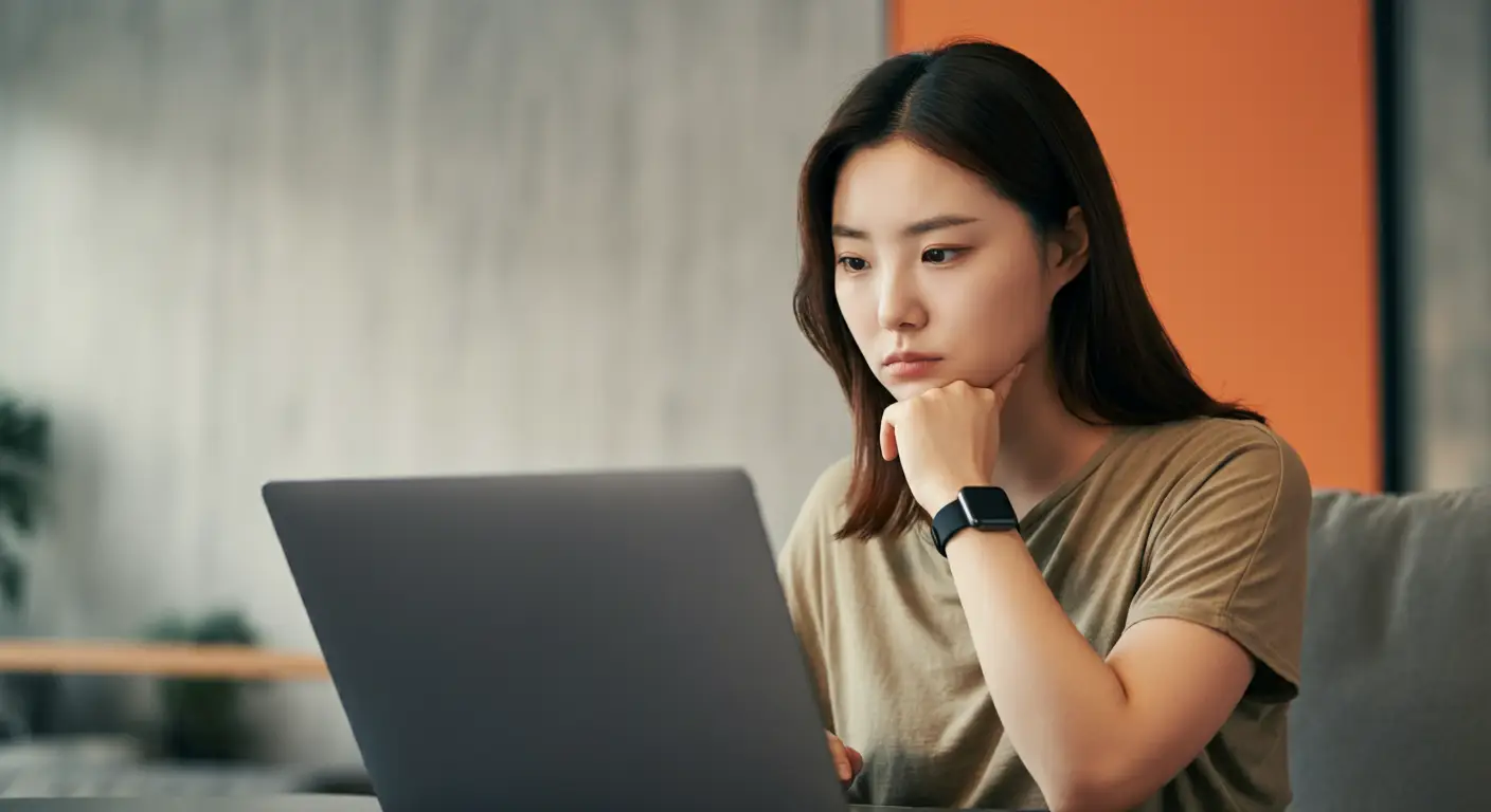 이직 준비를 하는 여성