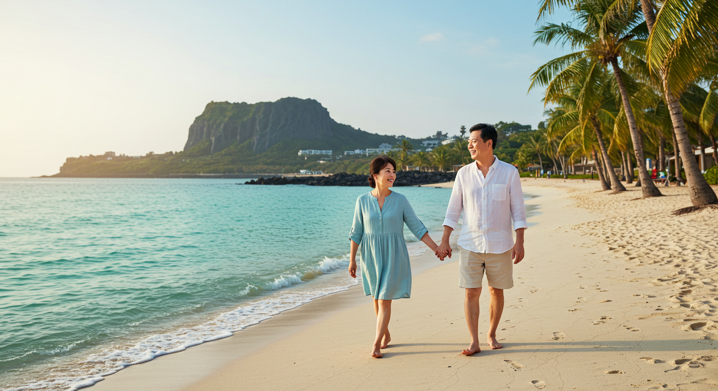 제주도 해변 산책