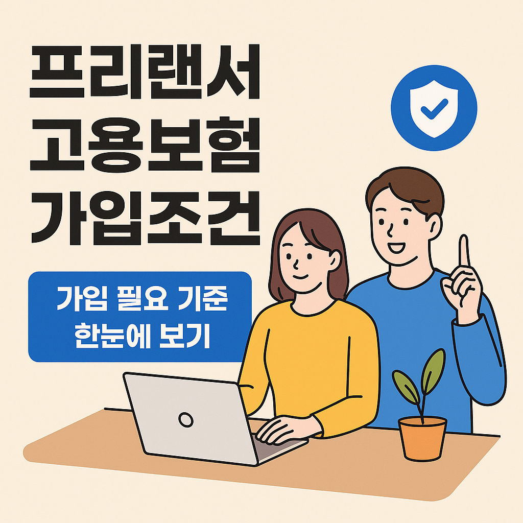[프리랜서 고용보험 가입조건] 이거 모르고 일하면 나중에 후회합니다
