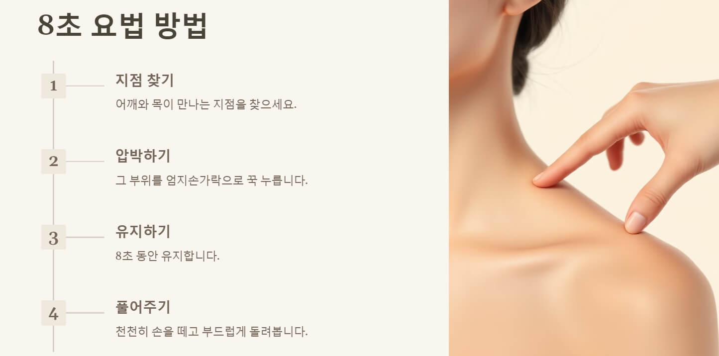 어깨 통증 8초만에 잡는법
