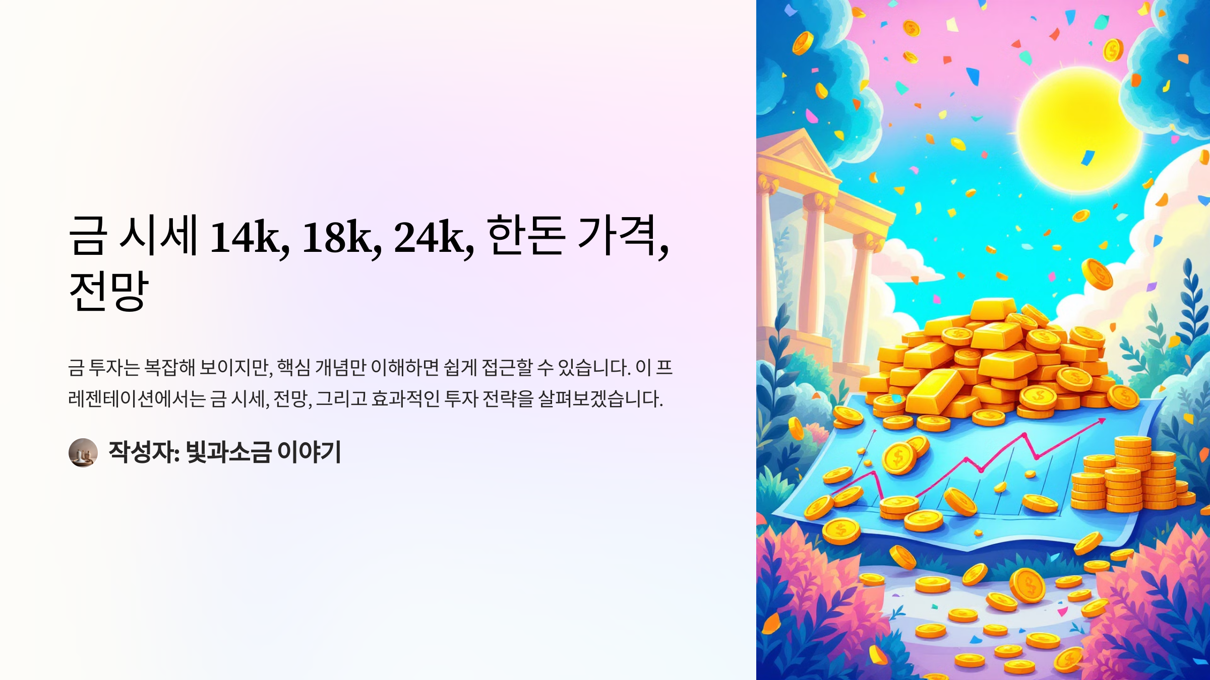 금 시세 14k, 18k, 24k, 한돈 가격, 전망