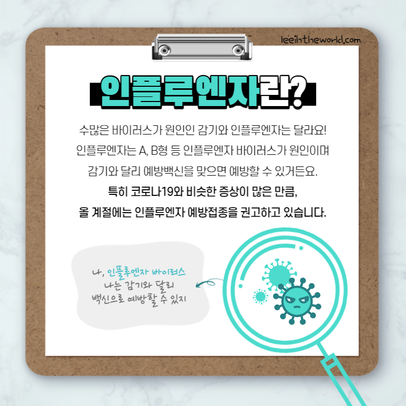 2022~23절기 인플루엔자(독감) 무료 예방접종 대상자 및 일정 장소