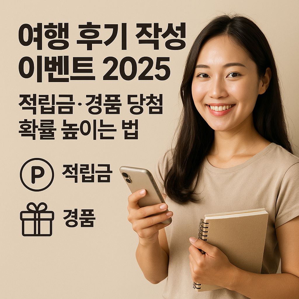 여행 후기 작성 이벤트 2025 | 적립금·경품 당첨 확률 높이는 법