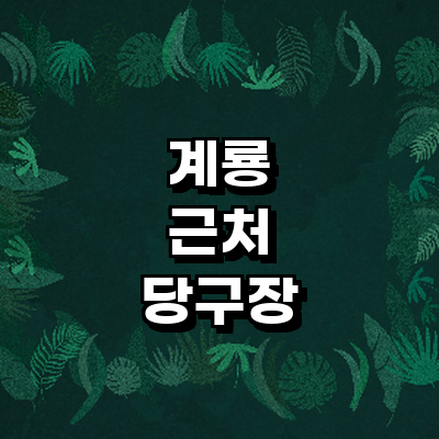 계룡시 당구장