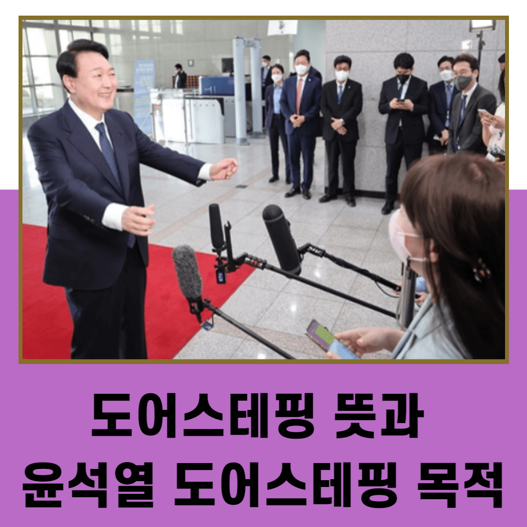도어스테핑 뜻과 윤석열 도어스테핑 목적