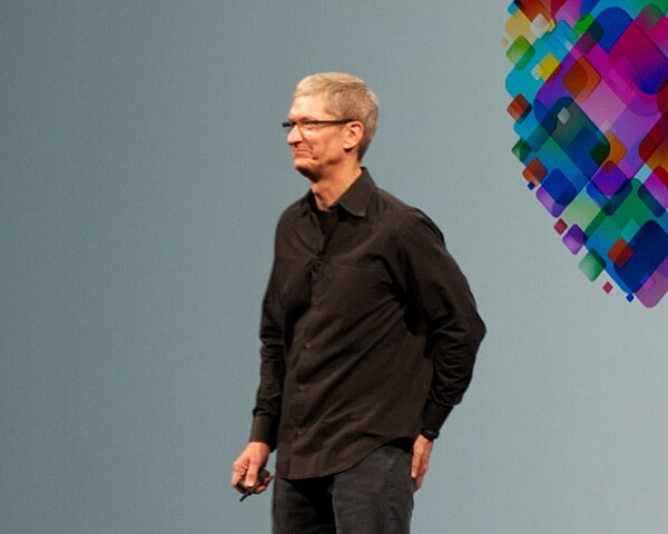 Apple 2012 Worldwide Developers Conference에서의 CEO 팀 쿡 사진