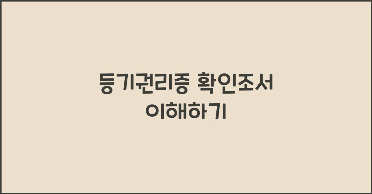 등기권리증 확인조서