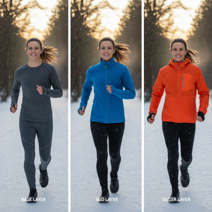 겨울 러닝 레이어링 복장