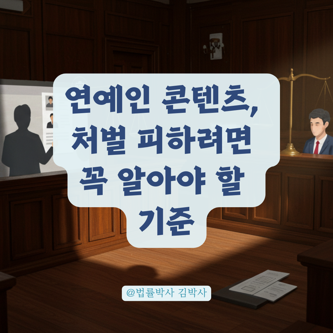 연예인 이야기 올렸다가 처벌될 수도? 공인 대상 콘텐츠의 명예훼손 기준 정리.