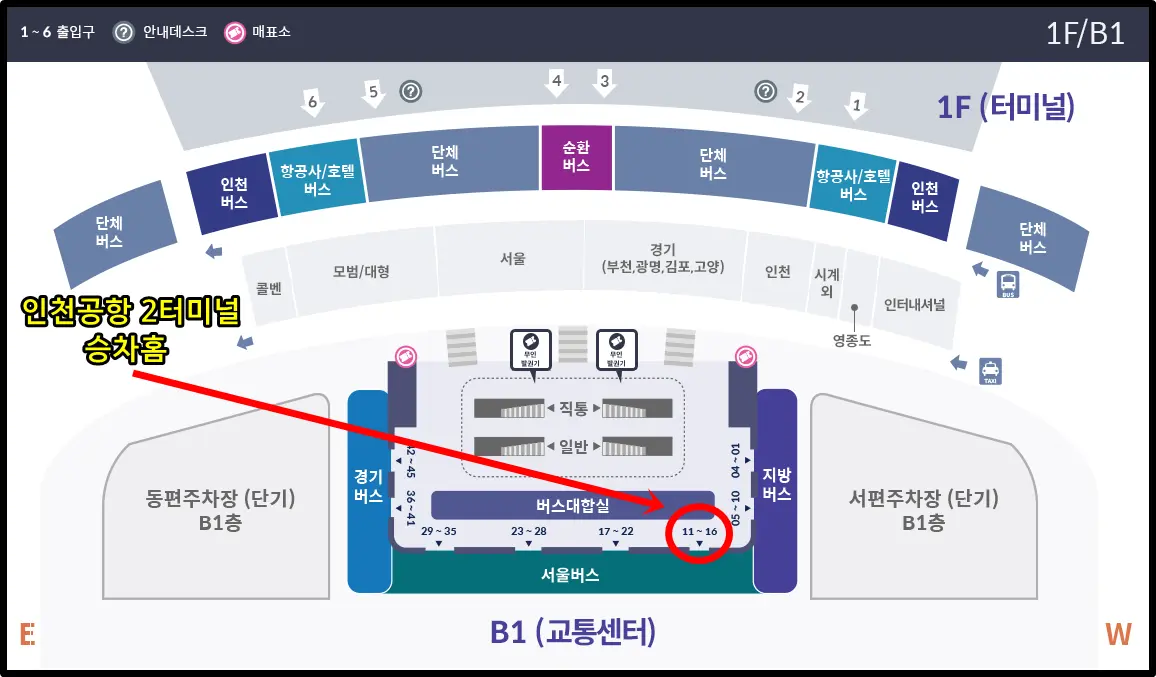인천공항 2 터미널 탑승장소