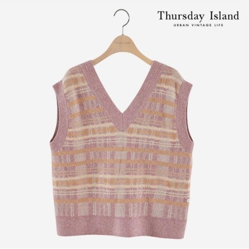 써스데이아일랜드 체크 자카드 T218MVT239W P347376568