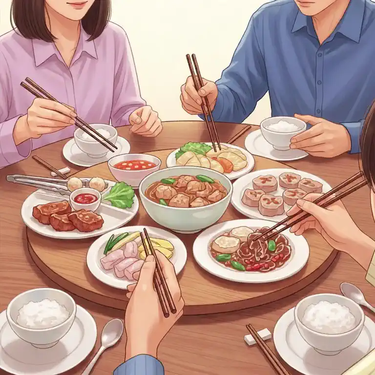 중국식 젓가락 덜어먹기