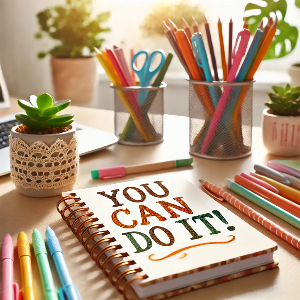 “You Can Do It!” 글귀가 적힌 수첩